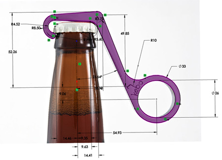Kebo One-Handed Bottle Opener